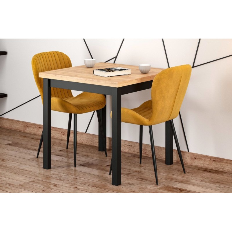 Table (golden oak craft/black) 80x80 Table (golden oak craft/black) 80x80