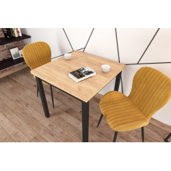 Table (golden oak craft/black) 80x80 Table (golden oak craft/black) 80x80