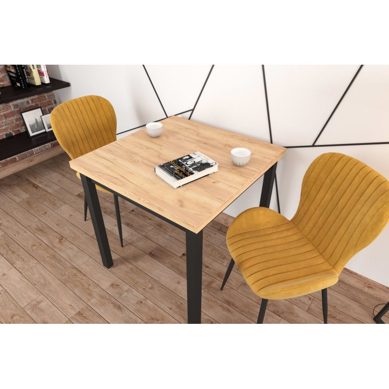 Table (golden oak craft/black) 80x80 Table (golden oak craft/black) 80x80