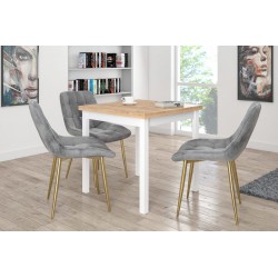 Tisch (goldene Eiche Craft/weiß) 80x80 Tisch (goldene Eiche Craft/weiß) 80x80