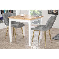 Tisch (goldene Eiche Craft/weiß) 80x80 Tisch (goldene Eiche Craft/weiß) 80x80