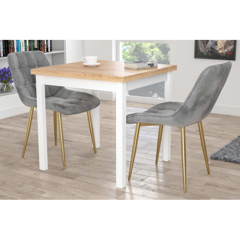 Tisch (goldene Eiche Craft/weiß) 80x80 Tisch (goldene Eiche Craft/weiß) 80x80