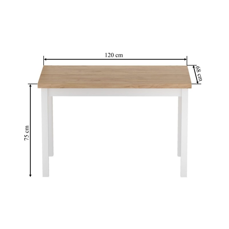 Mesa (roble dorado craft/blanco) 68x120 Mesa (roble dorado craft/blanco) 68x120