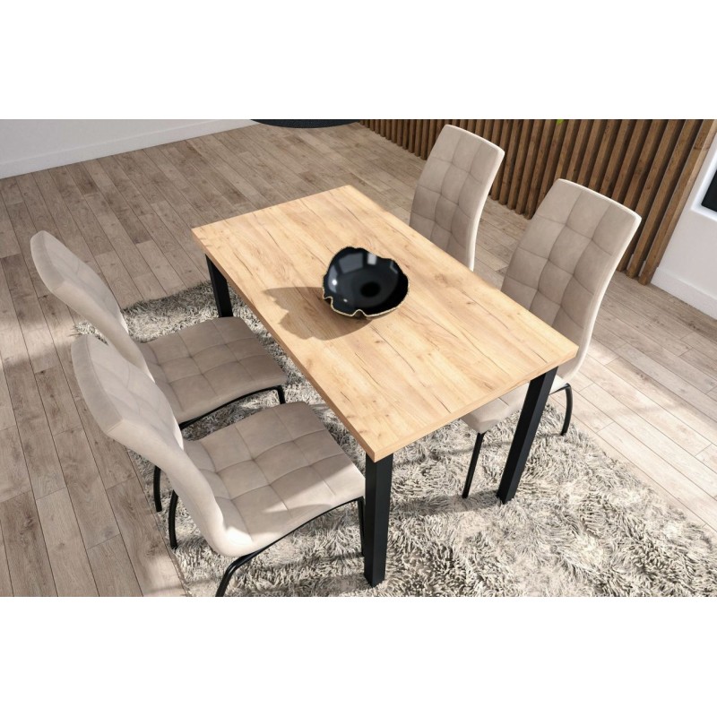 Tisch (Eiche gold Craft/Schwarz) 68x120 Tisch (Eiche gold Craft/Schwarz) 68x120