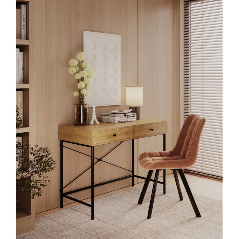 Desk (natural oak/black frame) Desk (natural oak/black frame)