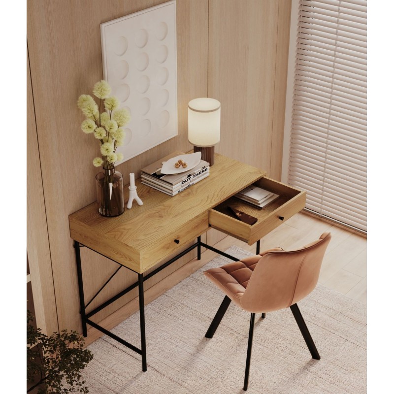 Desk (natural oak/black frame) Desk (natural oak/black frame)