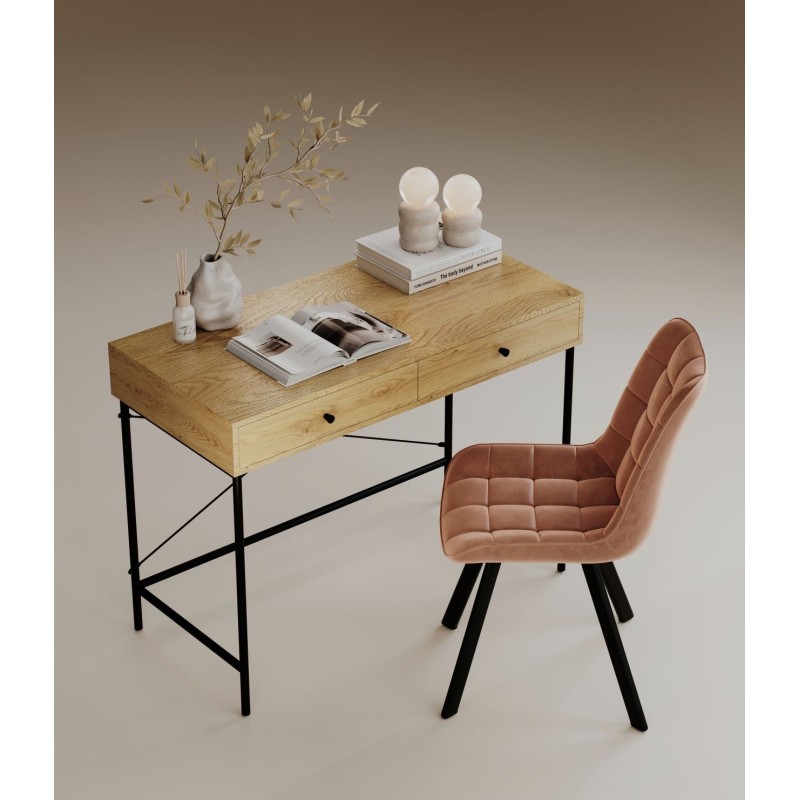 Desk (natural oak/black frame) Desk (natural oak/black frame)