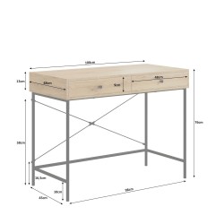 Desk (natural oak/black frame) Desk (natural oak/black frame)