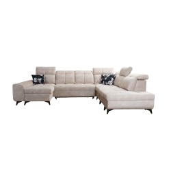 Functional U-shaped corner sofa Ascot X with Velvet fabric, Wave 15 | Furniture store Functional U-shaped corner sofa Ascot X with Velvet fabric, Wave 15 | Furniture store