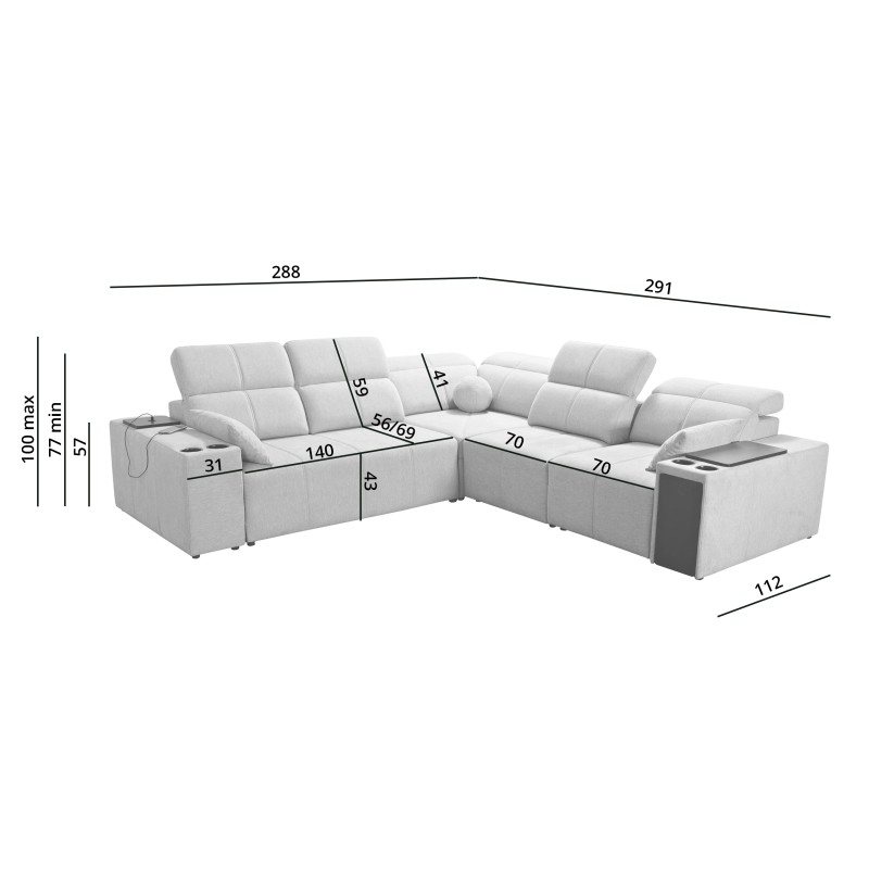 Milano III corner sofa with a sleeping function - elegance and functionality in one! Milano III corner sofa with a sleeping function - elegance and functionality in one!