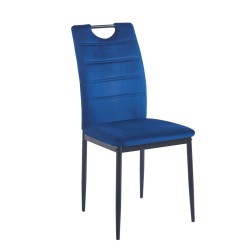 Krzesło velvet (niebieskie)