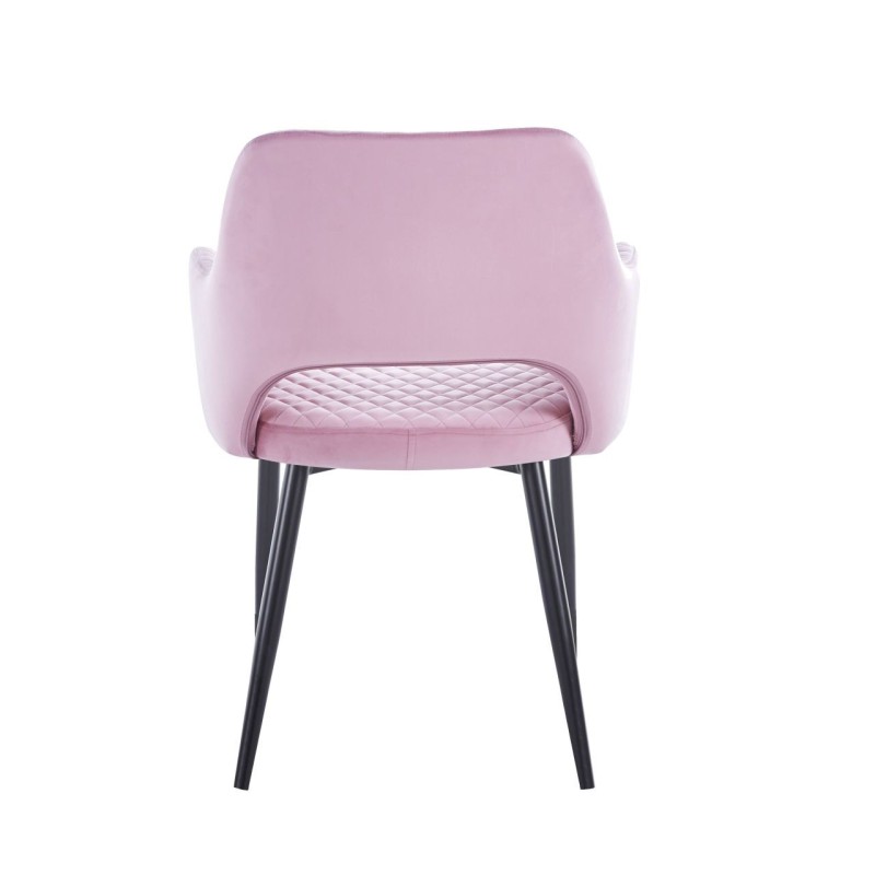 Silla de terciopelo (rosa) - estructura negra Silla de terciopelo (rosa) - estructura negra