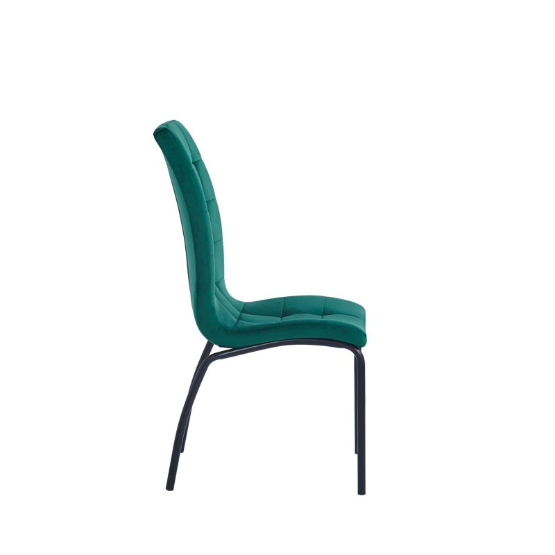 Silla de terciopelo (verde) - estructura negra Silla de terciopelo (verde) - estructura negra