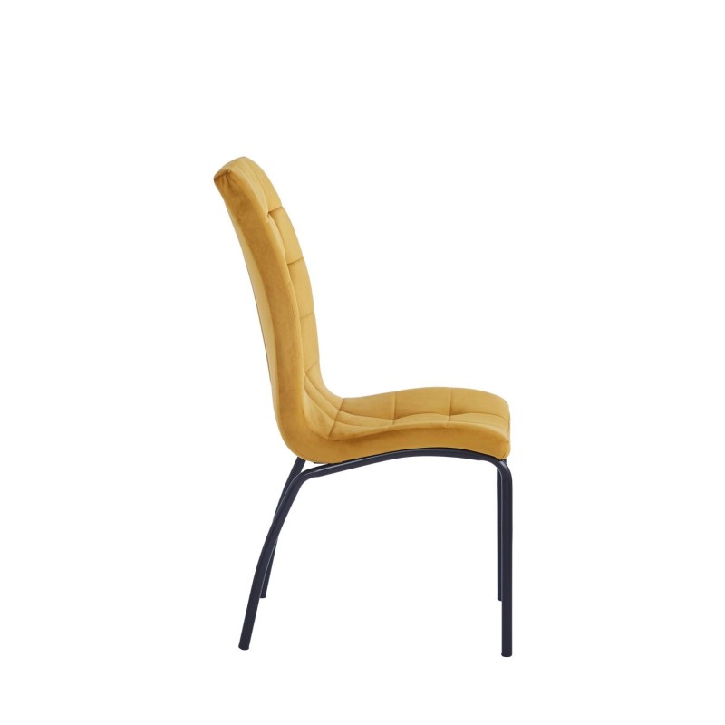 Velvet chair (curry) - black frame Velvet chair (curry) - black frame