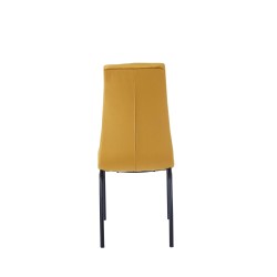 Silla de terciopelo (curry) - estructura negra Silla de terciopelo (curry) - estructura negra