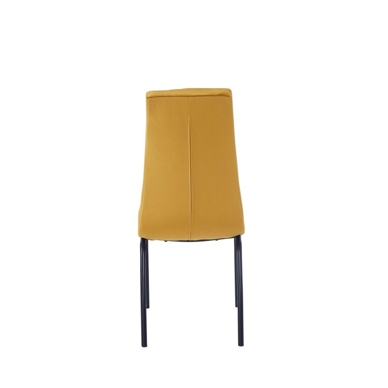 Silla de terciopelo (curry) - estructura negra Silla de terciopelo (curry) - estructura negra