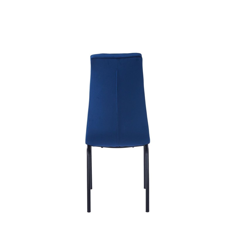 Silla de terciopelo (azul) - estructura negra Silla de terciopelo (azul) - estructura negra