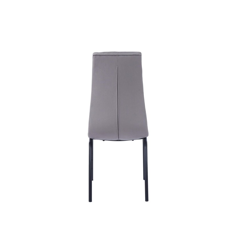 Krzesło velvet (szare) - czarny stelaż Krzesło velvet (szare) - czarny stelaż