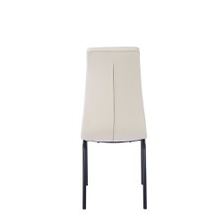 Silla de terciopelo (beige) - estructura negra Silla de terciopelo (beige) - estructura negra