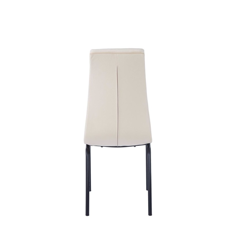 Silla de terciopelo (beige) - estructura negra Silla de terciopelo (beige) - estructura negra