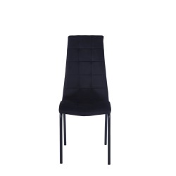 Silla de terciopelo (negro) - estructura negra Silla de terciopelo (negro) - estructura negra