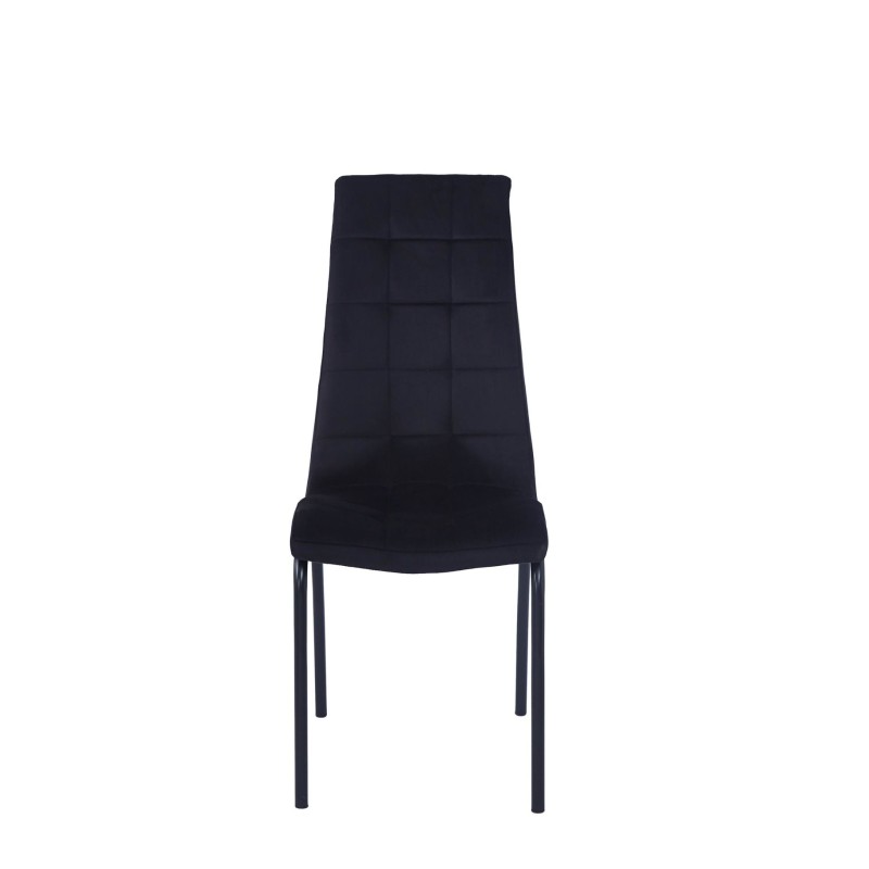 Samtstuhl (schwarz) - schwarzes Gestell Samtstuhl (schwarz) - schwarzes Gestell