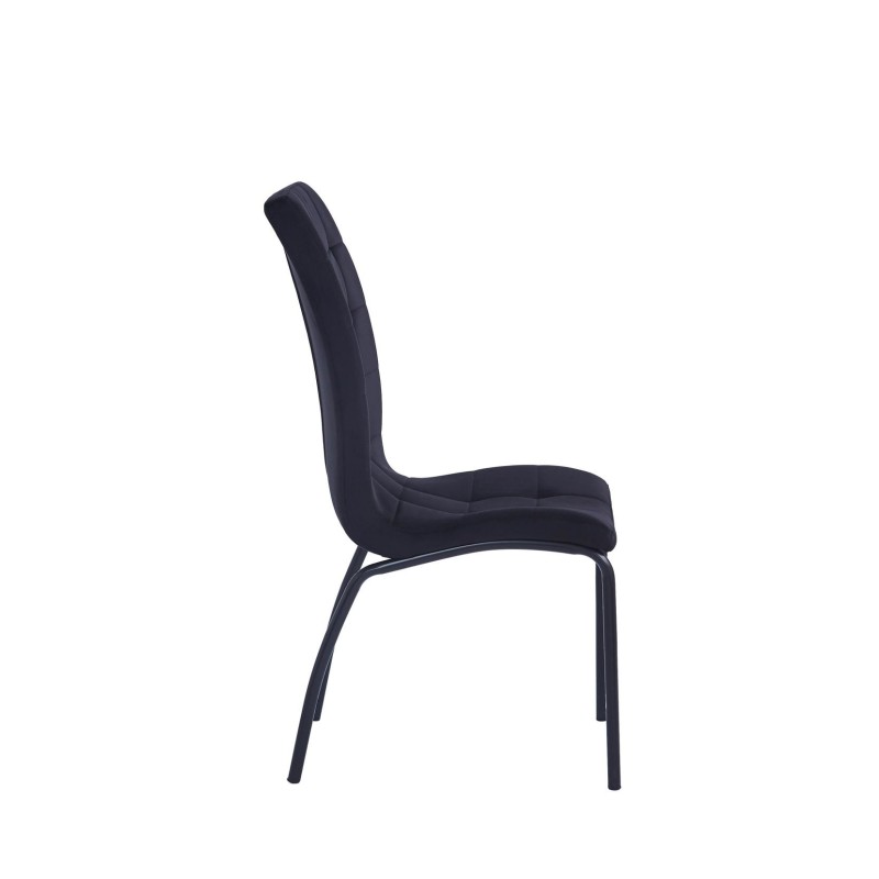 Silla de terciopelo (negro) - estructura negra Silla de terciopelo (negro) - estructura negra
