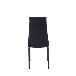Silla de terciopelo (negro) - estructura negra Silla de terciopelo (negro) - estructura negra