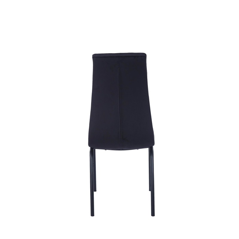 Silla de terciopelo (negro) - estructura negra Silla de terciopelo (negro) - estructura negra