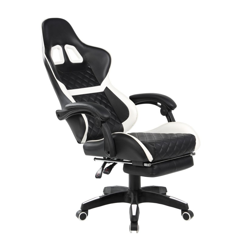 Silla giratoria gaming (blanco y negro) Silla giratoria gaming (blanco y negro)