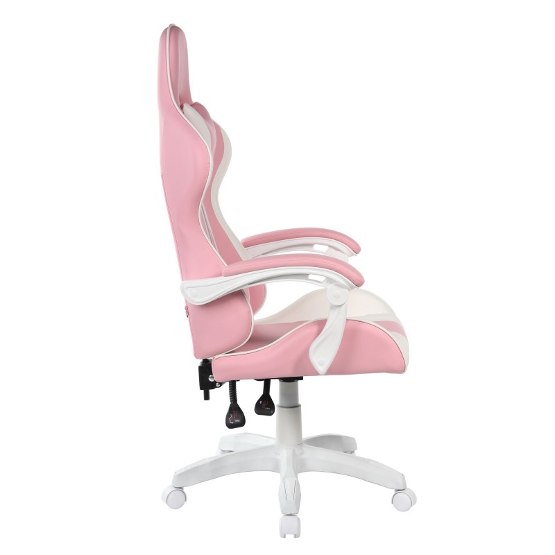 Pink and white gaming swivel chair Pink and white gaming swivel chair