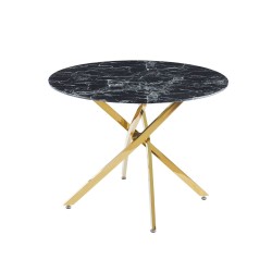 Mesa (mármol negro/oro) 100x100 Mesa (mármol negro/oro) 100x100