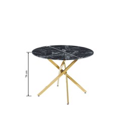 Tisch (schwarzer Marmor/gold) 100x100 Tisch (schwarzer Marmor/gold) 100x100