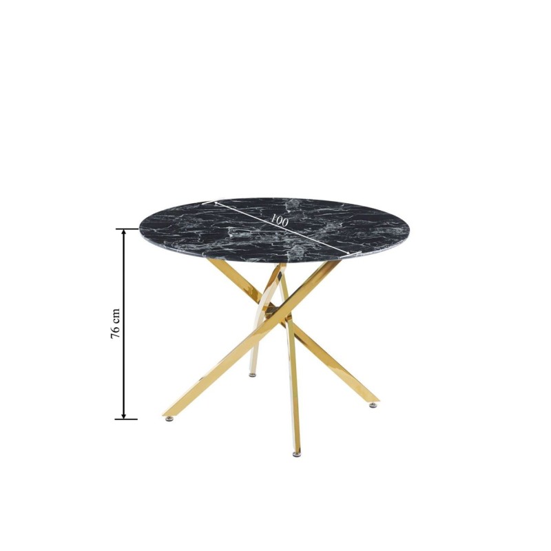 Table (black marble/gold) 100x100 Table (black marble/gold) 100x100
