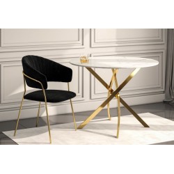Tisch (weißer Marmor/gold) 100x100 Tisch (weißer Marmor/gold) 100x100