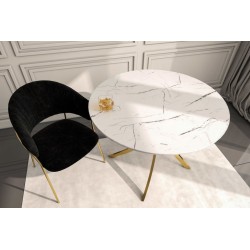 Tisch (weißer Marmor/gold) 100x100 Tisch (weißer Marmor/gold) 100x100