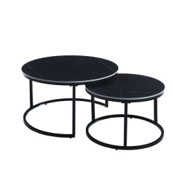 Mesa de centro (negra) 80 + 60 Mesa de centro (negra) 80 + 60