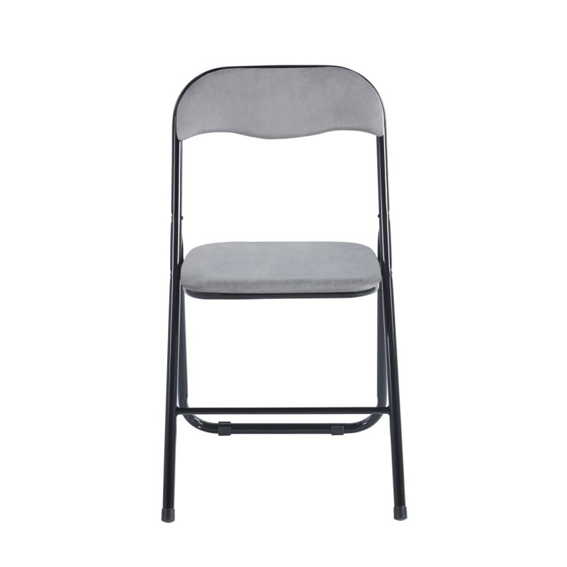 Silla plegable de terciopelo (gris) Silla plegable de terciopelo (gris)