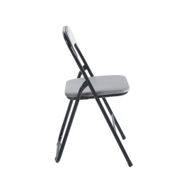 Silla plegable de terciopelo (gris) Silla plegable de terciopelo (gris)
