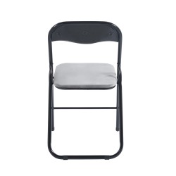 Silla plegable de terciopelo (gris) Silla plegable de terciopelo (gris)