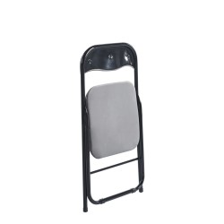 Silla plegable de terciopelo (gris) Silla plegable de terciopelo (gris)