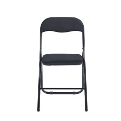 Silla plegable de terciopelo (negra) Silla plegable de terciopelo (negra)