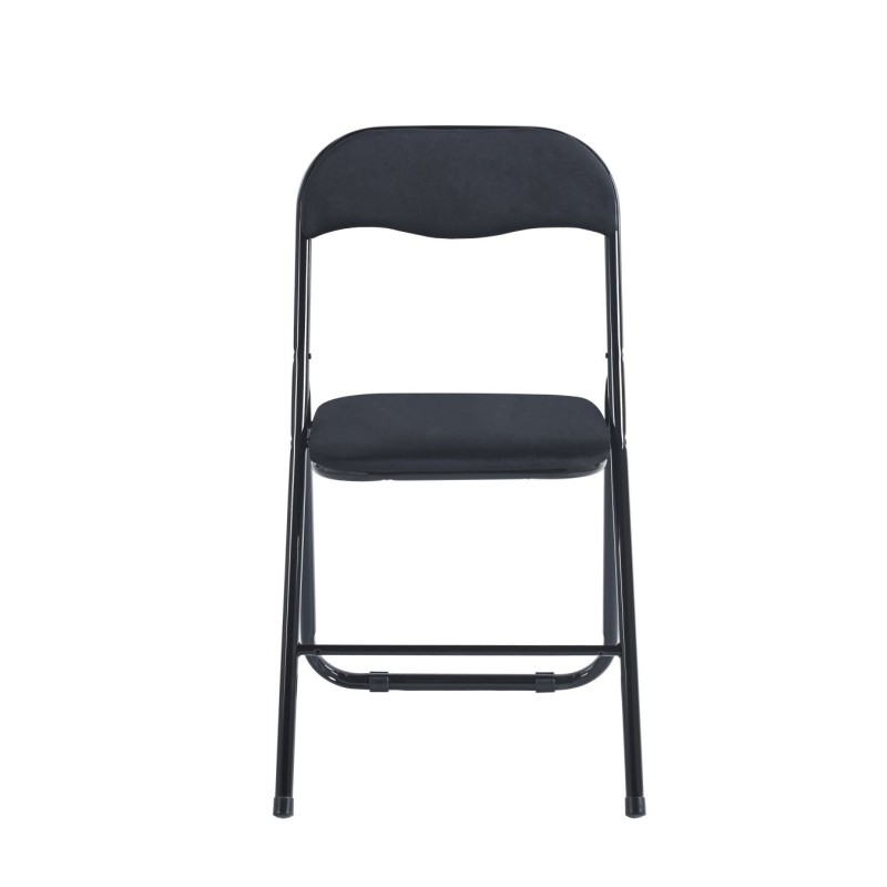 Silla plegable de terciopelo (negra) Silla plegable de terciopelo (negra)