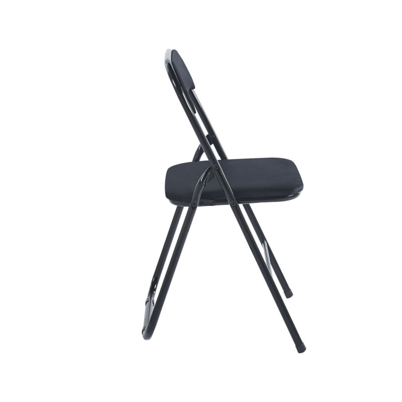 Silla plegable de terciopelo (negra) Silla plegable de terciopelo (negra)