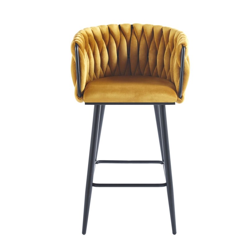 Velvet curry bar stool (black frame) Velvet curry bar stool (black frame)