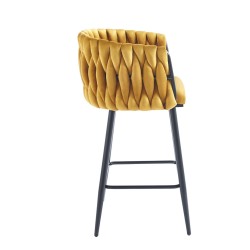 Velvet curry bar stool (black frame) Velvet curry bar stool (black frame)
