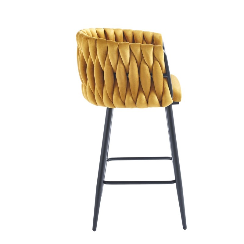 Velvet curry bar stool (black frame) Velvet curry bar stool (black frame)