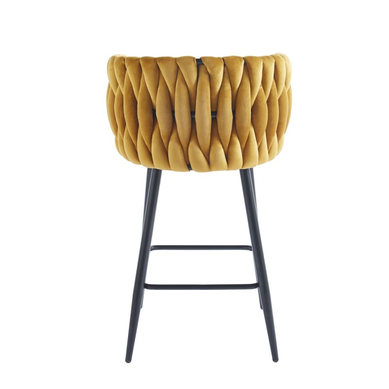Velvet curry bar stool (black frame) Velvet curry bar stool (black frame)