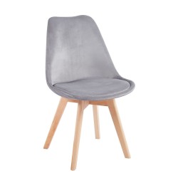 Silla de terciopelo (gris)