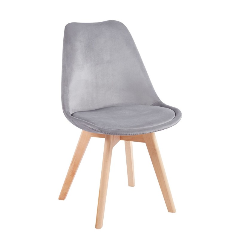 Silla de terciopelo (gris)